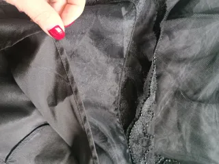 Falda tul bordada abalorios Talla M