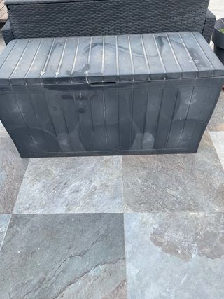 Baúl exterior resina gris oscuro