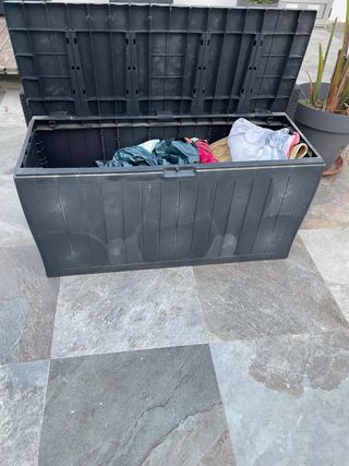 Baúl exterior resina gris oscuro