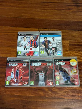 Lote 5 Juegos PS3: FIFA y NBA 2K