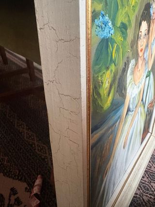 Pintura al óleo P. Gulias Original Dos Niñas