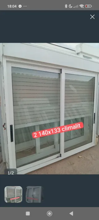 Ventana aluminio corredera 150x126