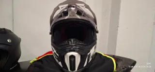 Casco LS2 Enduro Motocross Negro Blanco
