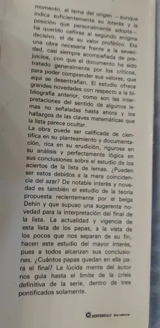 Enigma profecía Malaquias sobre los Papas