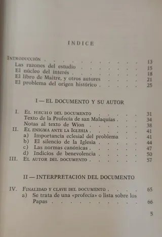 Enigma profecía Malaquias sobre los Papas
