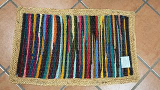 Alfombra Tela y Yute Multicolor