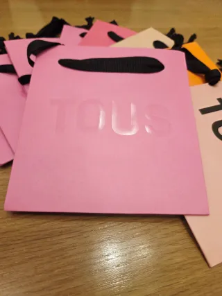 Lote 9 Bolsas pequeñas Tous (Naranja y Rosa)