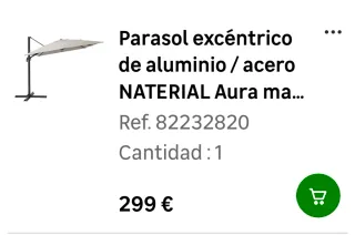 Parasol excéntrico marrón 2.80x3.86
