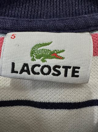 Polo Lacoste Rayas Azul, Verde, Rosa