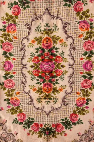Colcha antigua vintage floral