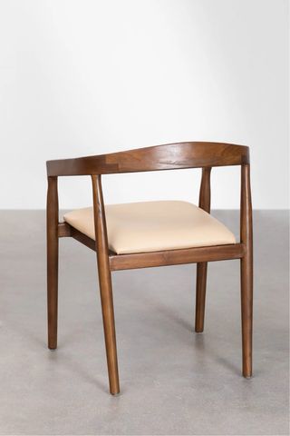 Silla Visby Sklum Asiento Beige Madera