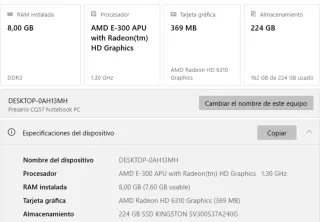 Compaq Presario CQ57 8GB RAM 240GB SSD