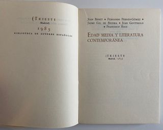 Edad media y literatura contemporánea