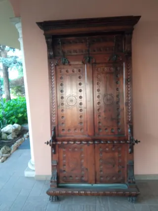 Cappelliera legno intarsiato anni '30