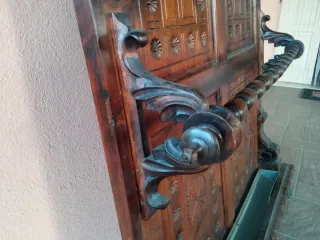 Cappelliera legno intarsiato anni '30