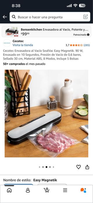 Cecotec SealVac Easy Magnetik Envasadora al Vacío