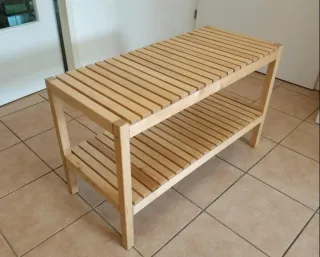 Banco de madera 2 niveles