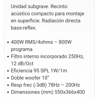 Subwoofer ECLER SB210