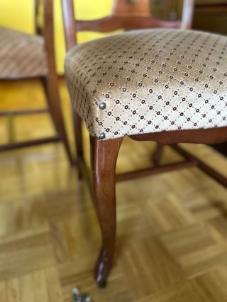 Conjunto mesa comedor y 6 sillas madera