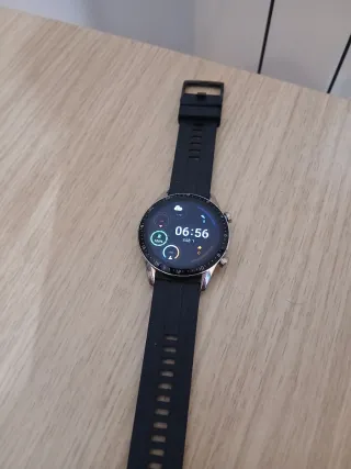 Reloj Inteligente Negro y Plateado