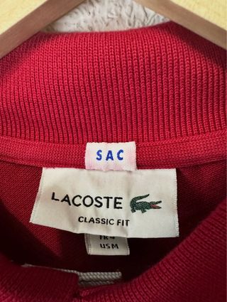 Polo Lacoste Rojo Talla M