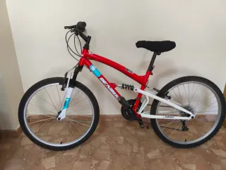 Bicicleta Montaña Denbike 24 FS Roja