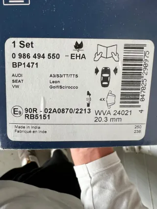 Discos de freno Bosch Audi S3 8p