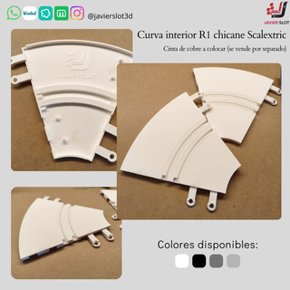 Curva chicane interior Scalextric 3D