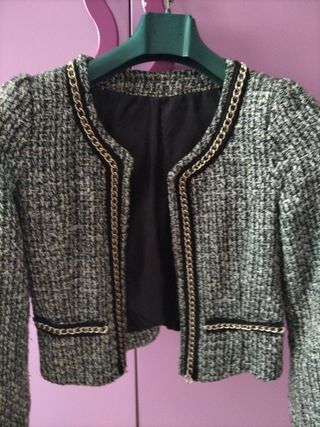 Giacca donna foderata tweed catena