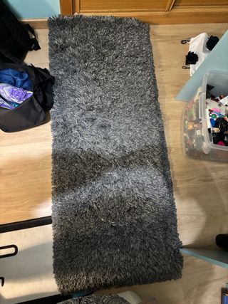 Alfombra pelo largo gris 56*150