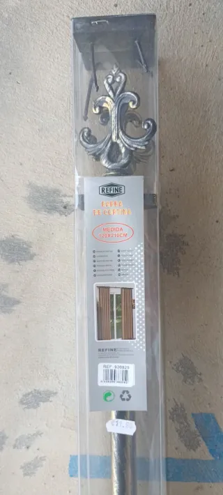 Barras de cortina metal negro y dorado