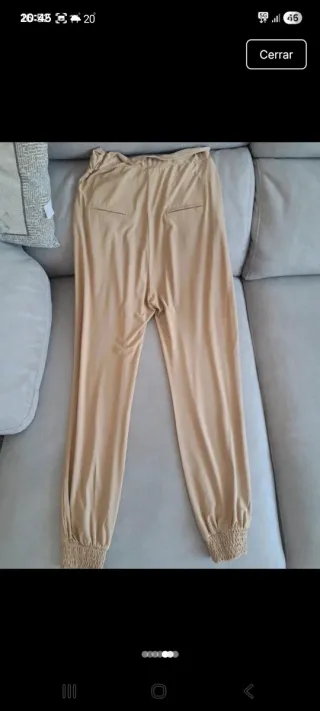 Pantalón culotte beige