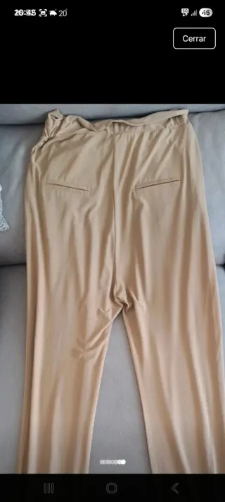 Pantalón culotte beige