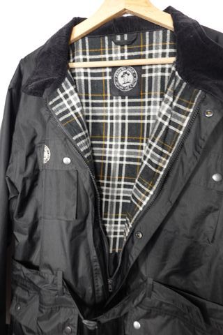 Chaqueta Panama Jack Negra Forro Tartán