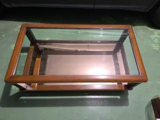 Mesa de centro madera y cristal