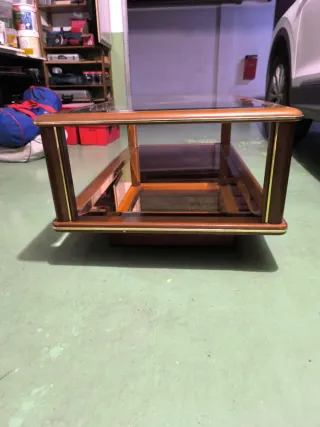 Mesa de centro madera y cristal