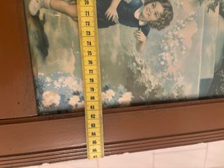 Cuadro de madera con ángel y niños