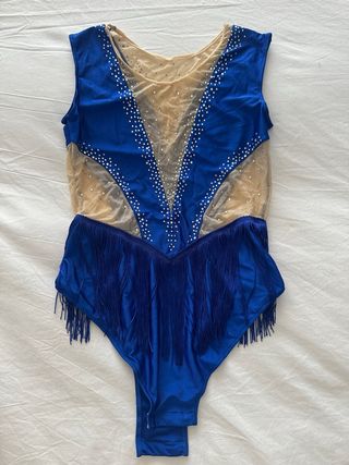 Maillot patinaje con pedrería. Talla 11-12