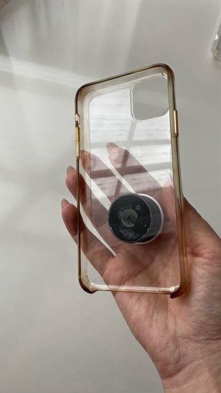 Custodia iPhone 11 Pro Max Trasparente con PopSocket