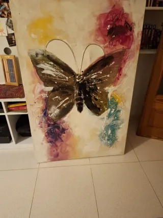 Cuadro mariposa abstracto