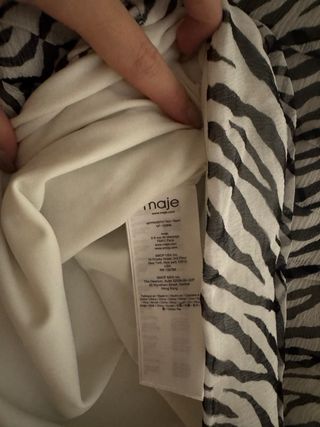 Vestido Maje estampado zebra XS 34 ajustado