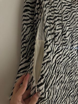 Vestido Maje estampado zebra XS 34 ajustado