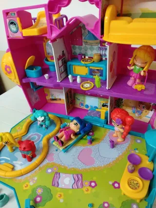 Casa Pin y Pon con muñecos y mascotas
