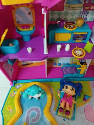 Casa Pin y Pon con muñecos y mascotas