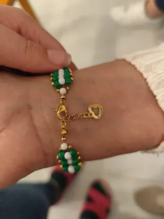 Pulsera Andalucía verde y blanca