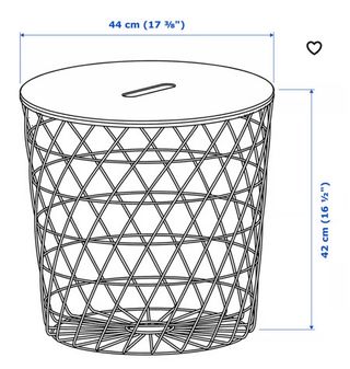 Mesa Almacenaje KVISTBRO Ikea Metal 44cm