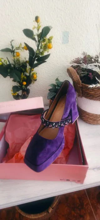 Zapatos Alma en Pena Morados Tacón