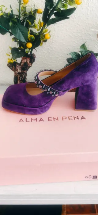 Zapatos Alma en Pena Morados Tacón