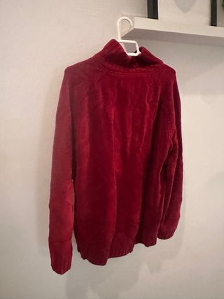 Jersey hombre rojo con cremallera