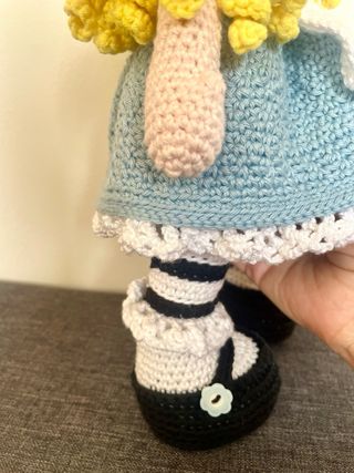 Muñeca Alicia Amigurumi Hecha a Mano 36cm